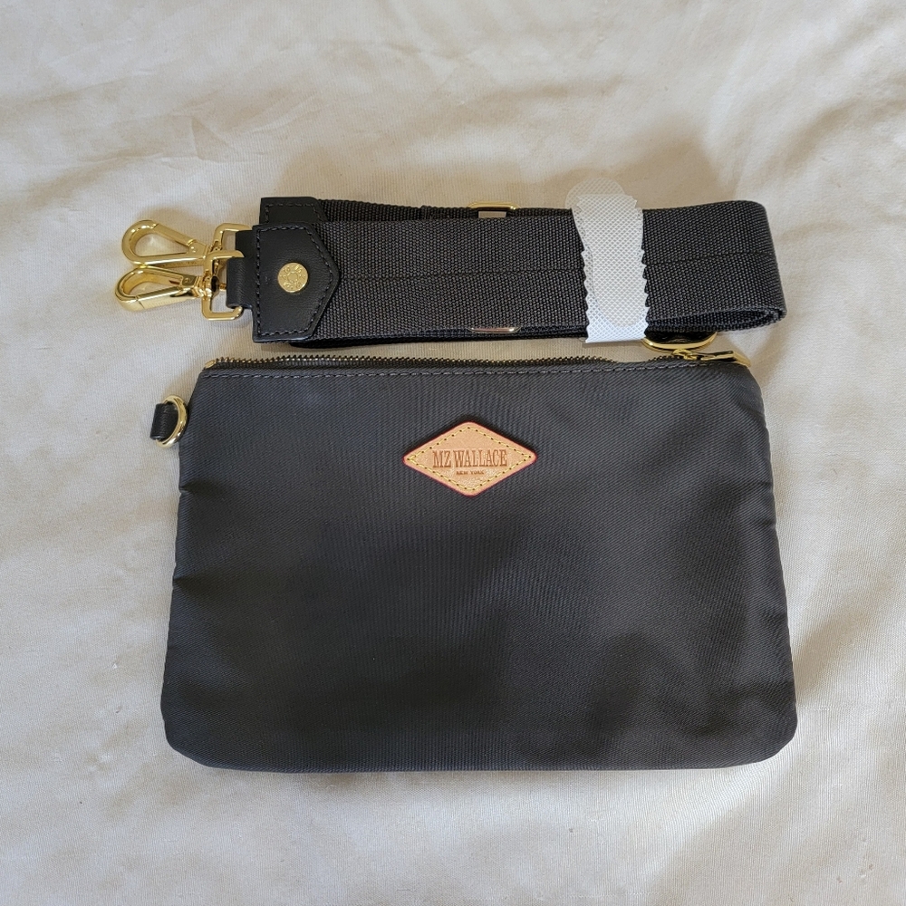 MZ Wallace Anthracite Strap & Pouch